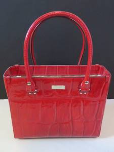 New Kate Spade Knightsbridge Quinn Croco Tote Red (Norwood)