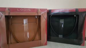 New Lodis Kiera Leather Satchel Bag Handbag Carryall Black