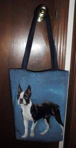 Boston terrier tote bag