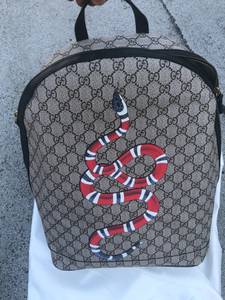 Gucci Snake Embroidered Backpack Authentic Black Friday Thanksgiving (Los