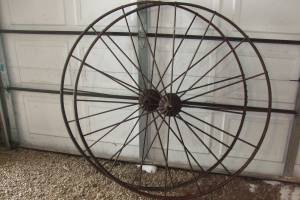Antique Wagon Wheels ( Off Dump Rake) (55
