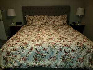 Floral king comforter set (& window treatments) (Edmonds)