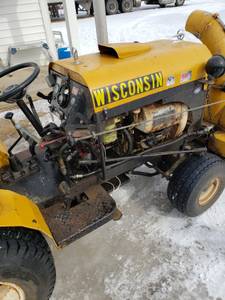Tractor with snowblower and tiller (Campbellsport)