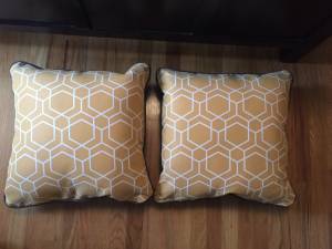 2 matching decorative square pillows # (Sw 87th Ave)