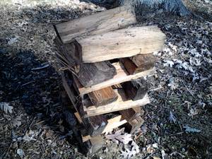 oak firewood stacks (newark delaware)