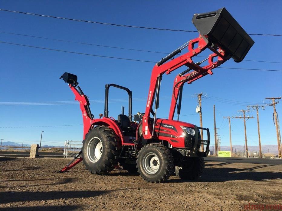 55 Horsepower Mahindra Tractor, 2555 Hst Tractor, Loader and Backhoe