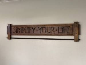 Quilt rack - Simplify Your Life slogan (Bryan, Tx)