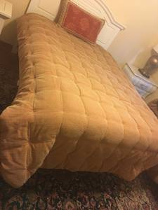 Thick Twin Comforters - Wheat Cord Fabric with Shams (Mandarin)