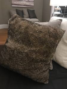 Pottery barn faux fur pillows (Wellesley)