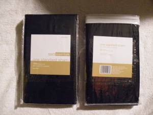 pillow cases(2) - black - NEW in package (Boston & Northward)