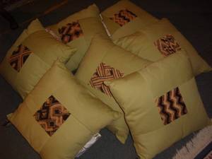 Throw pillows by Global Bazaar (GREEN) (HALF PRICE)