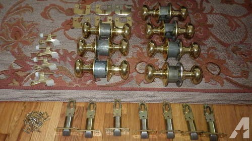 Schlage Brass Plymouth Interior Locksets-Lot of Seven