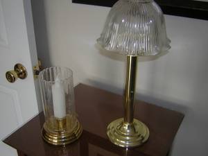 Polished Brass Glass Candle Holders (Columbus / Polaris)