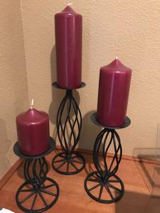 Candles, 3 piece set