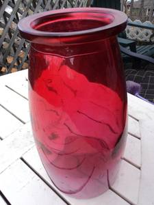 Decorative Red Color Glass Vase (Worcester)