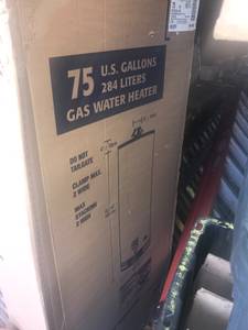 Brand new 75 gallon water heater.