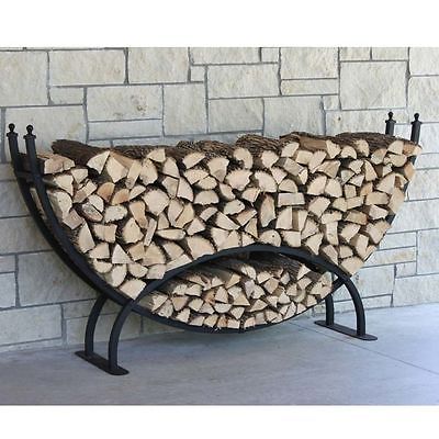 The Woodhaven Large Crescent Firewood Rack