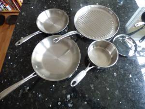 4 stainless steel kitchen cookware pot pans clad (Bellevue)