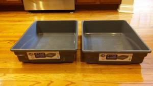 Cat Litter Pans/Cat Litter Box, Extra Large - Two Pans $8/Set (Columbia)