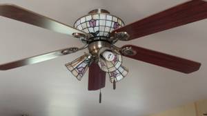 Tiffany Style Ceiling Fan Light Fixture (Harleysville, PA)