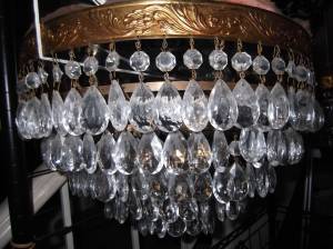 5-Tiers of Crystals! CRYSTAL CHANDELIER ......... (THREE available) (each /