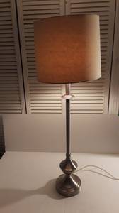 Home Source Silver Table Lamp (Stone Mountain)
