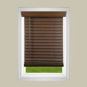 Brown & White Faux Wood Blinds (gainesville)