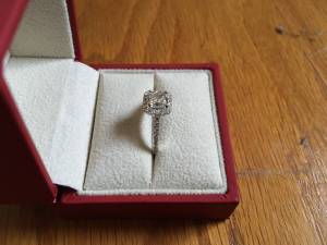 14 karat white gold diamond engagment ring, 1.134 carat diamond (Brookfield
