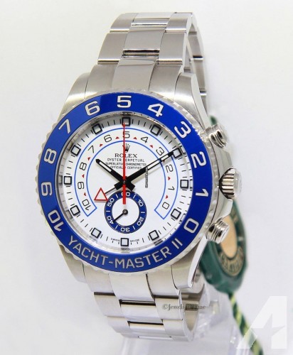 Rolex Yacht-Master II Steel Blue Ceramic Bezel Mens Watch Box/Papers 116680