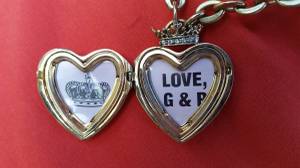 JUICY COUTURE Heart Locket Crown Heart Chain Necklace NEW (Tacoma)