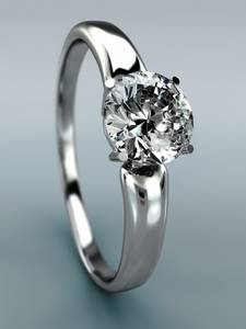 2.47 Carat H I1 Diamond Ring 14k White Gold Valentine's Special (Hollywood)