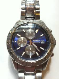 Men's Fossil Blue Speedway Chronograph Watch Stainless 100m