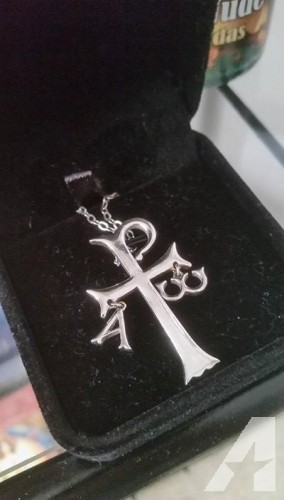 for sale new 10k silver in color cross with 20