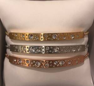 Michael Kors Scatter Pave Crystal Bar Slider Chain Bracelets (Mukwonago)