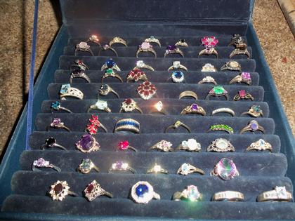62 Sterling Silver Rings 4/Sale Cheap
