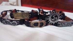 New leather Bracelets LOVE Harley Peace Christian Friends plus more (Roswell)