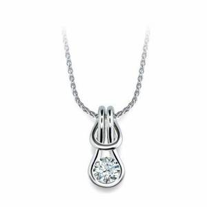 Everlon Knot Genuine Diamond & Sterling Silver Necklace & Ring SET (Pataskala)