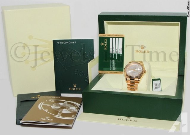 Rolex Day-Date II President 18k Yellow Gold Mens Watch Box/Papers 218238