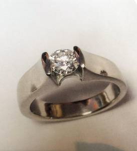 Women's wedding solitaire ring- White Gold & .47 Carat (Hayden)