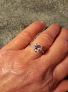 Engagement/Wedding Ring CZ Pink Diamond Sterling Silver Ring (El Paso)