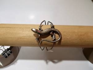 Solid Silver Lizard Bracelet (Blacklick)