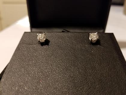 Brand new diamond earrings