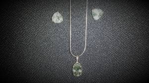 Green Quartz Amethyst Necklace and Earrings (Show Low, Arizona)