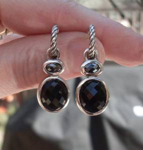 David Yurman Hematite & Black Onyx Renaissance Drop Earrings (Northeast)