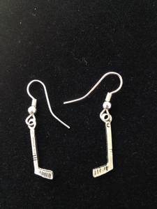 Hockey Stick Earrings - Brand New (cary)