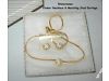 Gold Choker Necklace & Stud Earrings - with Rhinestones - Never Worn