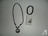 Black magnetic jewelry set (bracelet, necklace, earrings)