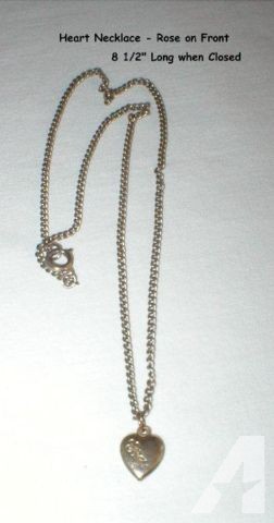 Heart Necklace - Rose on Front - Locket Maybe??