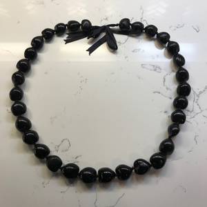 Black Kukui Nut Lei (Hawaiian Necklace) (The Loop, Chicago)