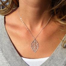 openwork Leaf pendant necklace charm